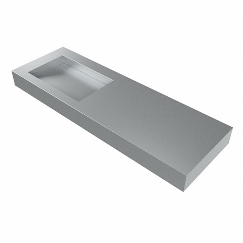 AVON Plata Lavabo mural solid surface 140cm. Position lavabo Gauche rebord 12cm.-3