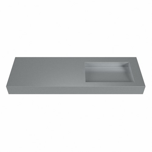 AVON Plata Lavabo mural solid surface 141cm. Position lavabo Droite rebord 12cm.-2