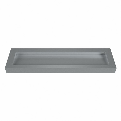 AVON Plata Lavabo suspendido de solid surface 170cm. Posición del fregadero Centro borde de 12cm de alto.-2