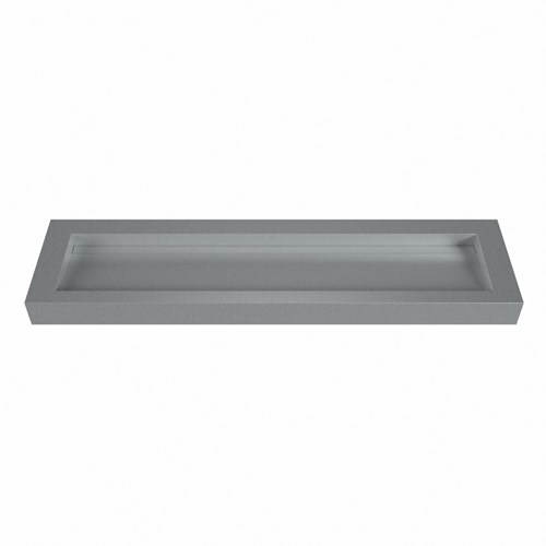 AVON Plata Lavabo suspendido de solid surface 181cm. Posición del fregadero Centro borde de 12cm de alto.-2