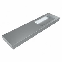 AVON Plata vrijhangende wastafel 180cm. Positie wasbak Rechts rand 12cm. 