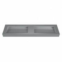 AVON Plata Lavabo mural solid surface 180cm. Position lavabo Double rebord 12cm.-2