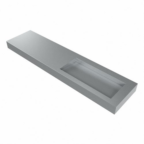 AVON Plata vrijhangende wastafel 191cm. Positie wasbak Rechts rand 12cm. -3