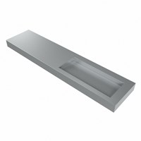 AVON Plata Wall-Hung Basin solid surface 200cm. Position basin Right rim 12cm.-3
