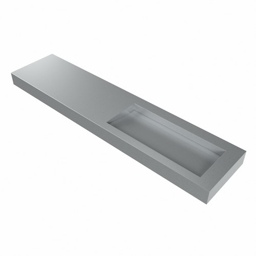 AVON Plata Wall-Hung Basin solid surface 200cm. Position basin Right rim 12cm.-3