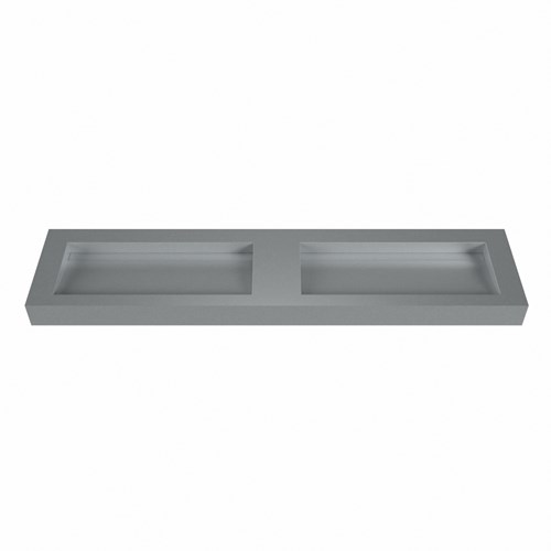 AVON Plata Lavabo sospeso à parete solid surface 201cm. Posizione lavabo Doppelt bordo 12cm.-2