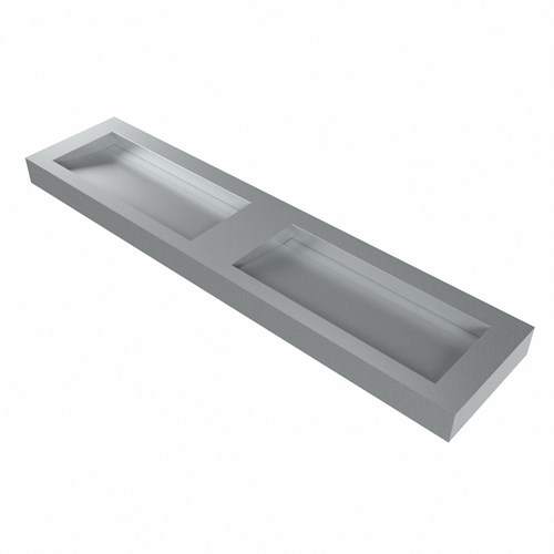 AVON Plata Lavabo mural solid surface 201cm. Position lavabo Double rebord 12cm.-3