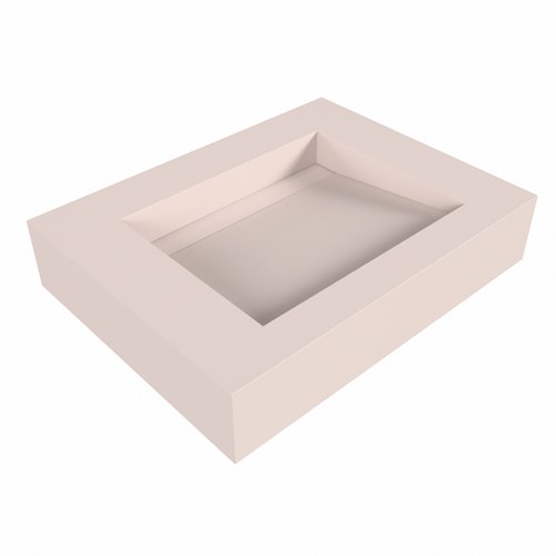 AVON Rosee Lavabo suspendido de solid surface 61cm. Posición del fregadero Centro borde de 12cm de alto.