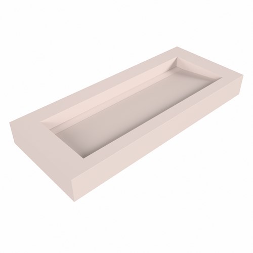 AVON Rosee Lavabo suspendido de solid surface 111cm. Posición del fregadero Centro borde de 12cm de alto.