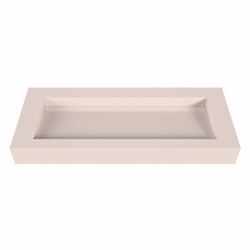 AVON Rosee Lavabo suspendido de solid surface 111cm. Posición del fregadero Centro borde de 12cm de alto.-2