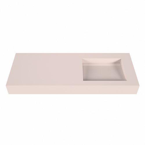 AVON Rosee Lavabo mural solid surface 121cm. Position lavabo Droite rebord 12cm.-2