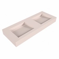 AVON Rosee Lavabo mural solid surface 121cm. Position lavabo Double rebord 12cm.