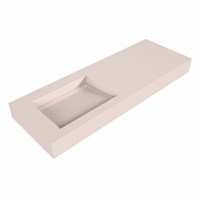 AVON Rosee Lavabo sospeso à parete solid surface 131cm. Posizione lavabo Links bordo 12cm.