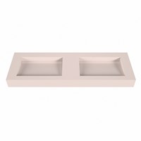 AVON Rosee Lavabo suspendido de solid surface 141cm. Posición del fregadero Doble borde de 12cm de alto.-2