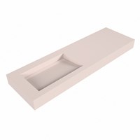 AVON Rosee Lavabo sospeso à parete solid surface 151cm. Posizione lavabo Links bordo 12cm.
