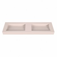 AVON Rosee freihängend Waschtisch aus solid surface (mineralwerkstoff) 160cm. Waschbeckenposition Doppelt rand 12cm hoch.-2