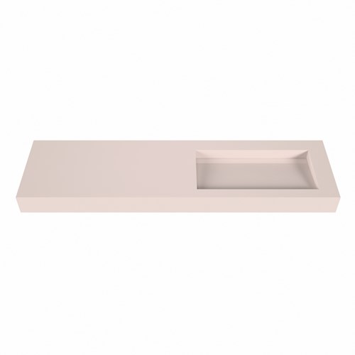 AVON Rosee Lavabo mural solid surface 171cm. Position lavabo Droite rebord 12cm.-2