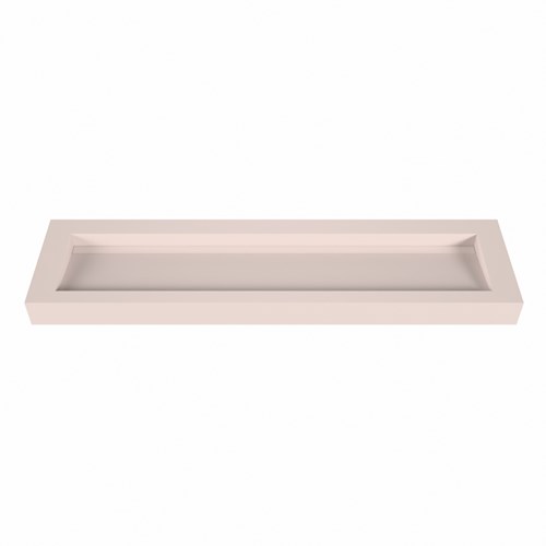 AVON Rosee freihängend Waschtisch aus solid surface (mineralwerkstoff) 181cm. Waschbeckenposition Mittig rand 12cm hoch.-2