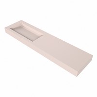 AVON Rosee Lavabo mural solid surface 181cm. Position lavabo Gauche rebord 12cm.-3