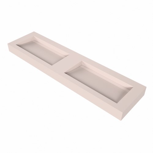 AVON Rosee Lavabo suspendido de solid surface 181cm. Posición del fregadero Doble borde de 12cm de alto.-3