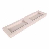 AVON Rosee vrijhangende wastafel 190cm. Positie wasbak Dubbel rand 12cm. 