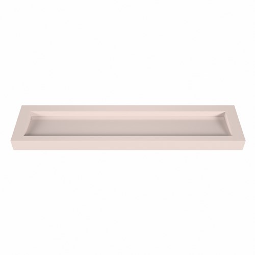 AVON Rosee freihängend Waschtisch aus solid surface (mineralwerkstoff) 201cm. Waschbeckenposition Mittig rand 12cm hoch.-2