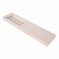AVON Rosee Wall-Hung Basin solid surface 200cm. Position basin Left rim 12cm.-3