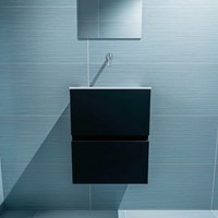 ADA 40cm mueble fondo reducido Urban. LEX lavabo Talc posición Centro sin orificio.-3