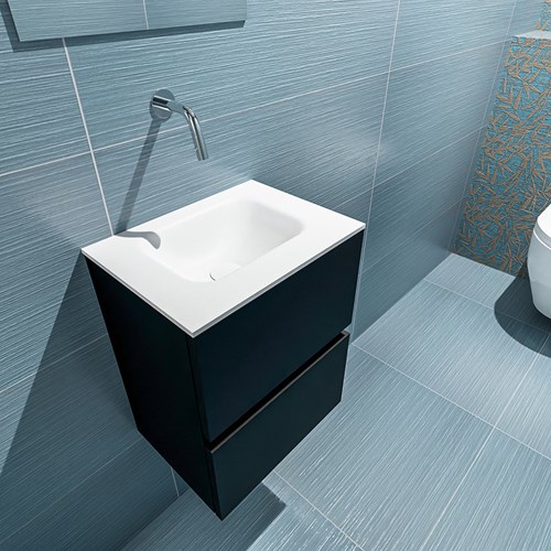 ADA 40cm mueble fondo reducido Urban. LEX lavabo Talc posición Centro sin orificio.-2