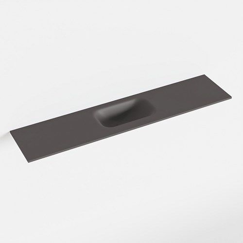 EDEN Dark Grey Lavabo encastré solid surface 100cm. Position lavabo Centrée.