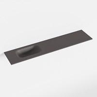 EDEN Dark Grey Lavabo encastré solid surface 101cm. Position lavabo Gauche.