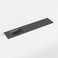 EDEN Dark_grey solid surface inleg wastafel voor badmeubel 111cm. Positie wasbak links