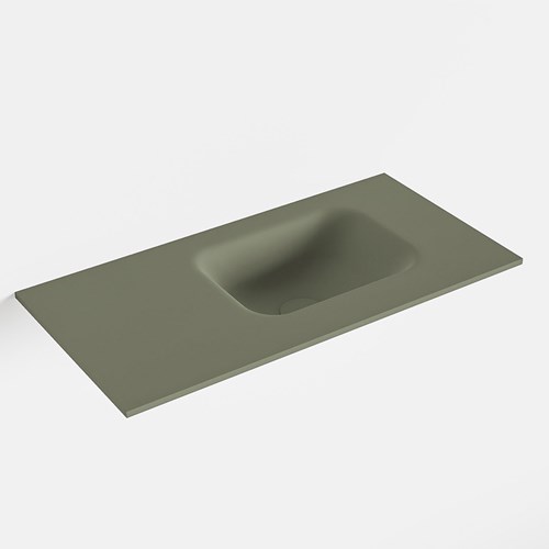 LEX Army Lavabo incasso solid surface 60cm. Posizione lavabo Destra.