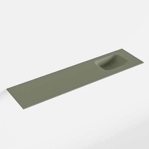 LEX Army Lavabo incasso solid surface 121cm. Posizione lavabo Destra.