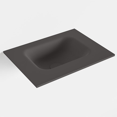 LEX Dark Grey Lavabo encastrado solid surface 40cm. Posición del fregadero Centro.