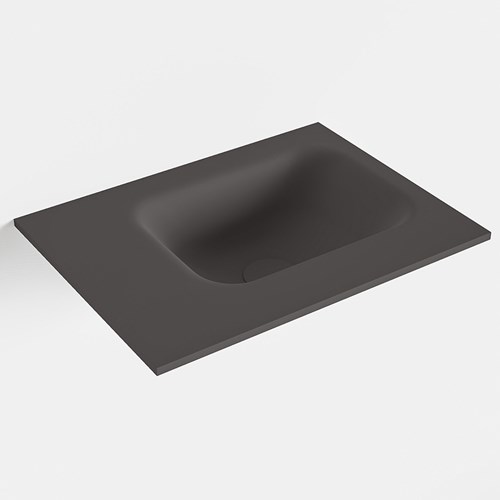 LEX Dark_grey solid surface inleg wastafel voor badmeubel 41cm. Positie wasbak rechts