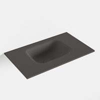 LEX Dark Grey Lavabo incasso solid surface 51cm. Posizione lavabo Centro.