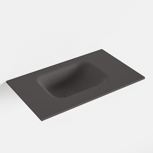 LEX Dark Grey einbauwaschbecken solid surface (mineralwerkstoff) 51cm. Waschbeckenposition Links.