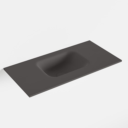 LEX Dark Grey Lavabo encastrado solid surface 60cm. Posición del fregadero Centro.