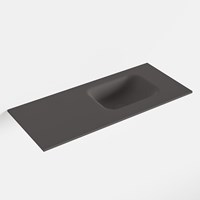 LEX Dark Grey Lavabo encastré solid surface 71cm. Position lavabo Droite.