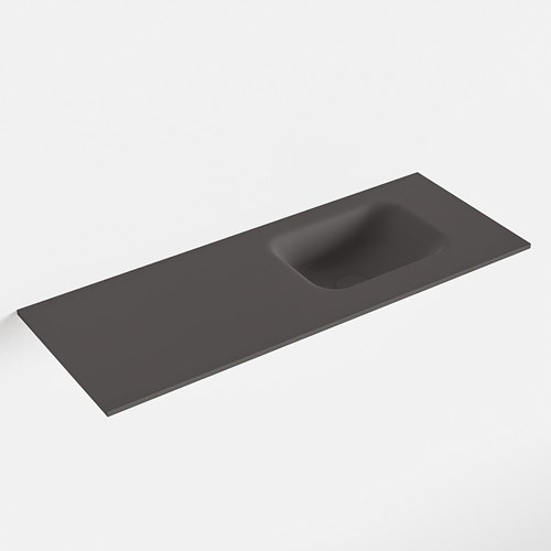 LEX Dark Grey einbauwaschbecken solid surface (mineralwerkstoff) 81cm. Waschbeckenposition Rechts.