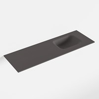 LEX Dark Grey Lavabo encastré solid surface 90cm. Position lavabo Droite.