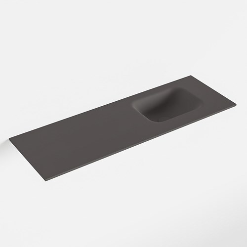 LEX Dark Grey Lavabo encastré solid surface 90cm. Position lavabo Droite.