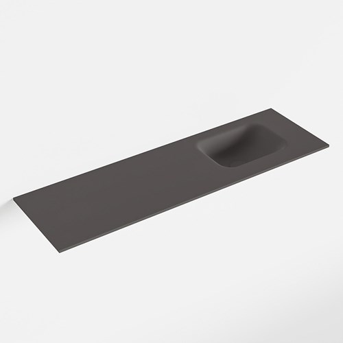 LEX Dark Grey Lavabo encastrado solid surface 100cm. Posición del fregadero Derecho.
