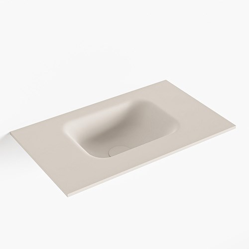 LEX Linen Lavabo encastrado solid surface 50cm. Posición del fregadero Centro.