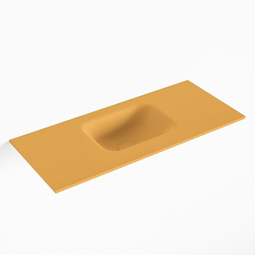LEX Ocher Lavabo encastré solid surface 70cm. Position lavabo Centrée.