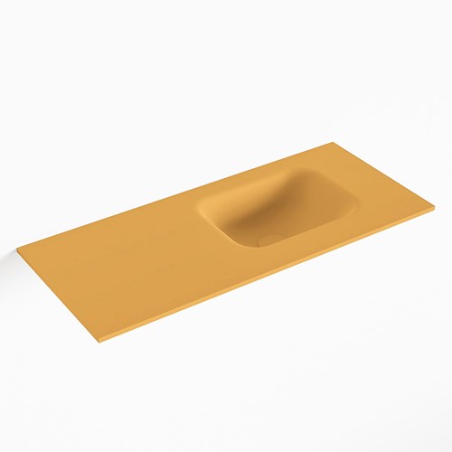 LEX Ocher Lavabo encastré solid surface 71cm. Position lavabo Droite.