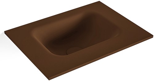 LEX Rust Lavabo incasso solid surface 40cm. Posizione lavabo Centro.