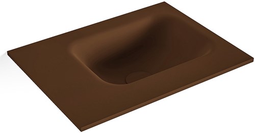 LEX Rust Lavabo encastré solid surface 40cm. Position lavabo Droite.