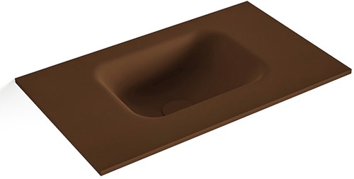 LEX Rust Lavabo encastrado solid surface 50cm. Posición del fregadero Centro.